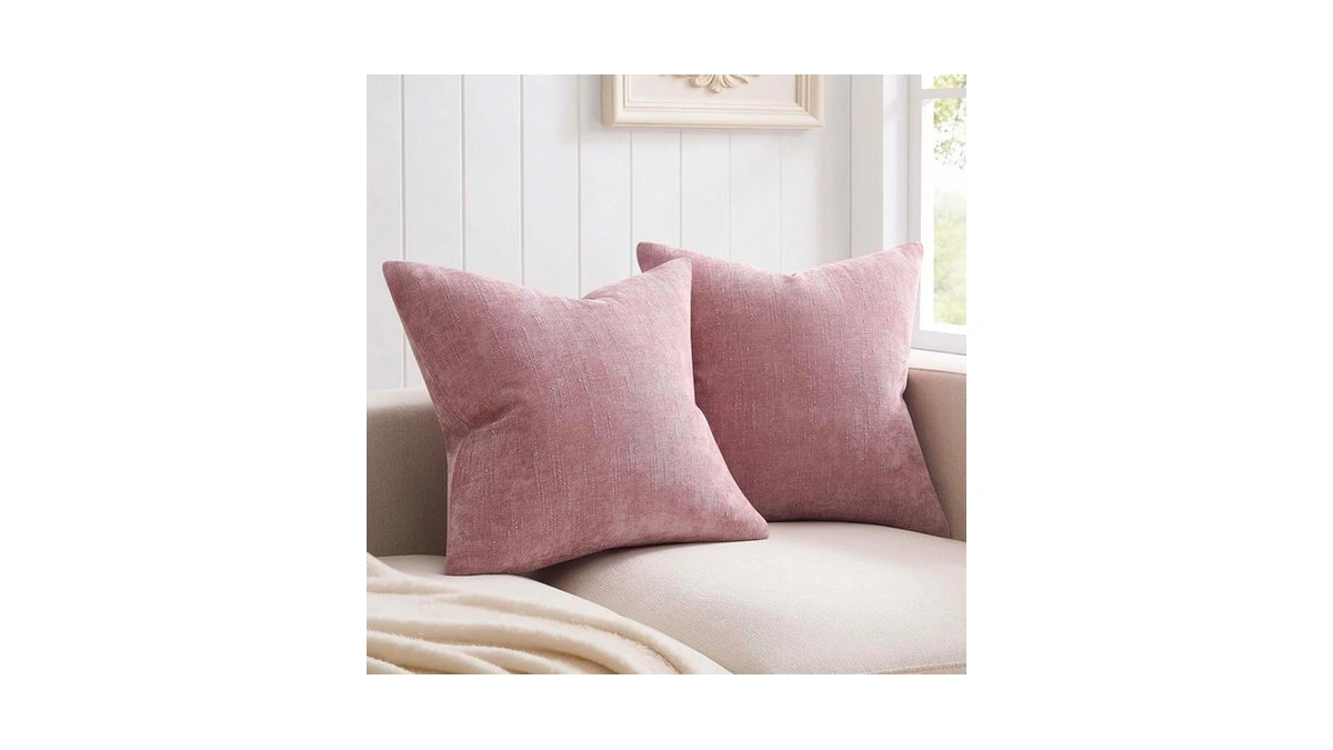 Juspurbet 26x26 Pillow Covers Set Of 2 Decorative Texture Throw