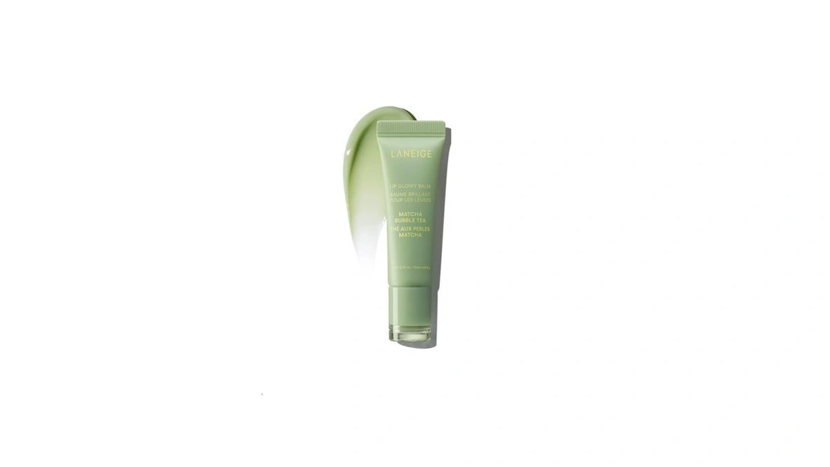 Laneige Lip Glowy Balm Matcha Bubble Tea: Nourishing Sheer-tinted Balm