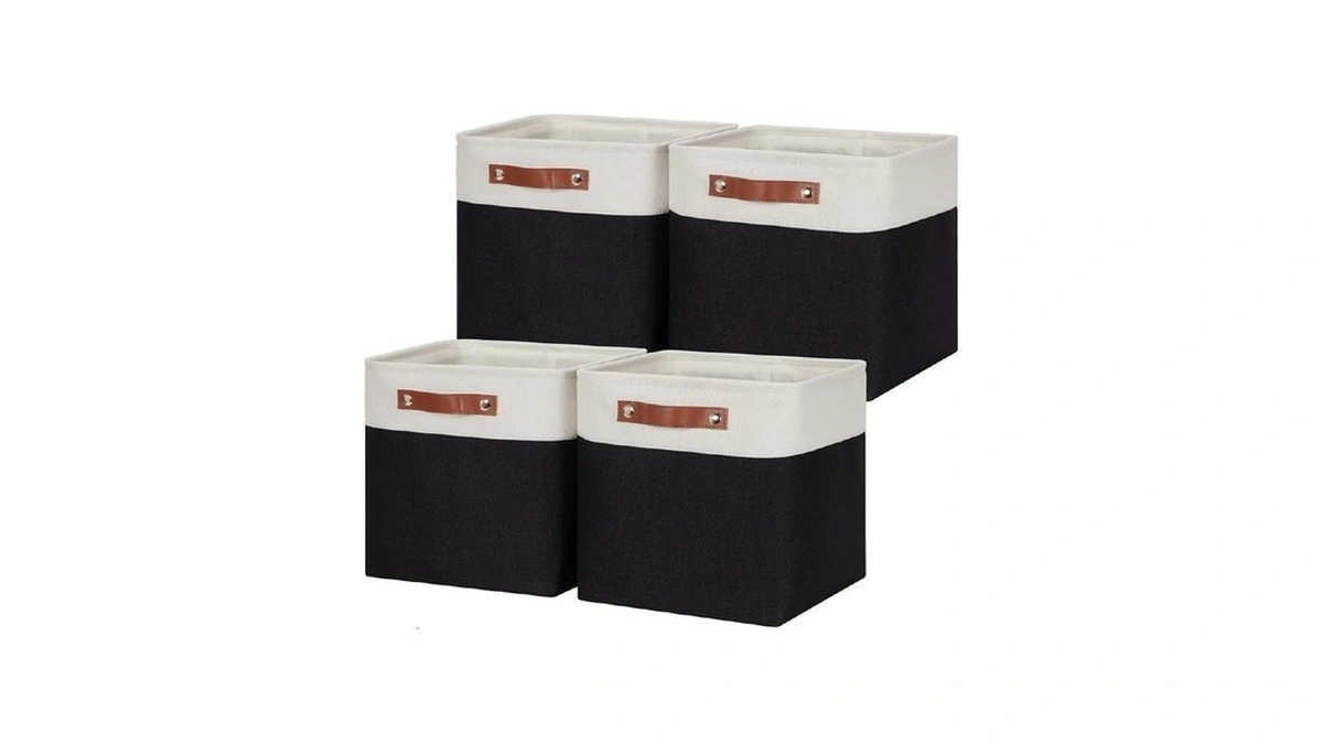 Hnzige Foldable Storage Basket Set,fabric Storage Baskets For Shelves,linen Closet