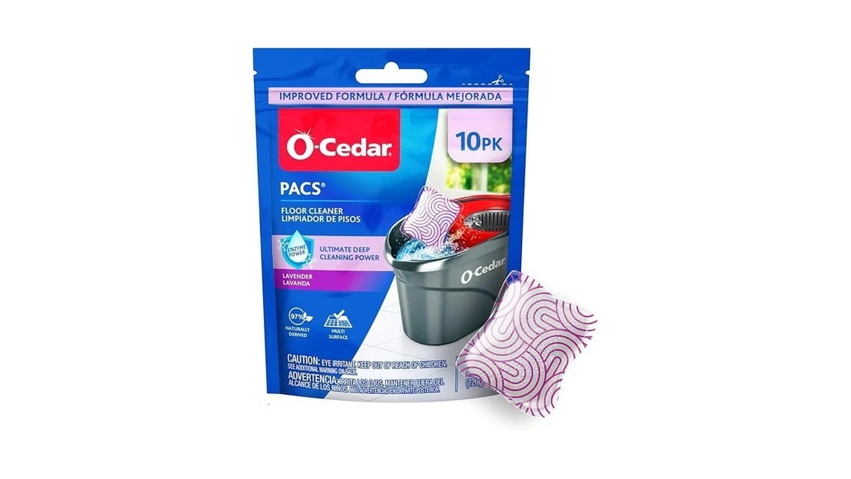 O-cedar Pacs Hard Floor Cleaner, Lavender Scent 10 Count (1-pack)