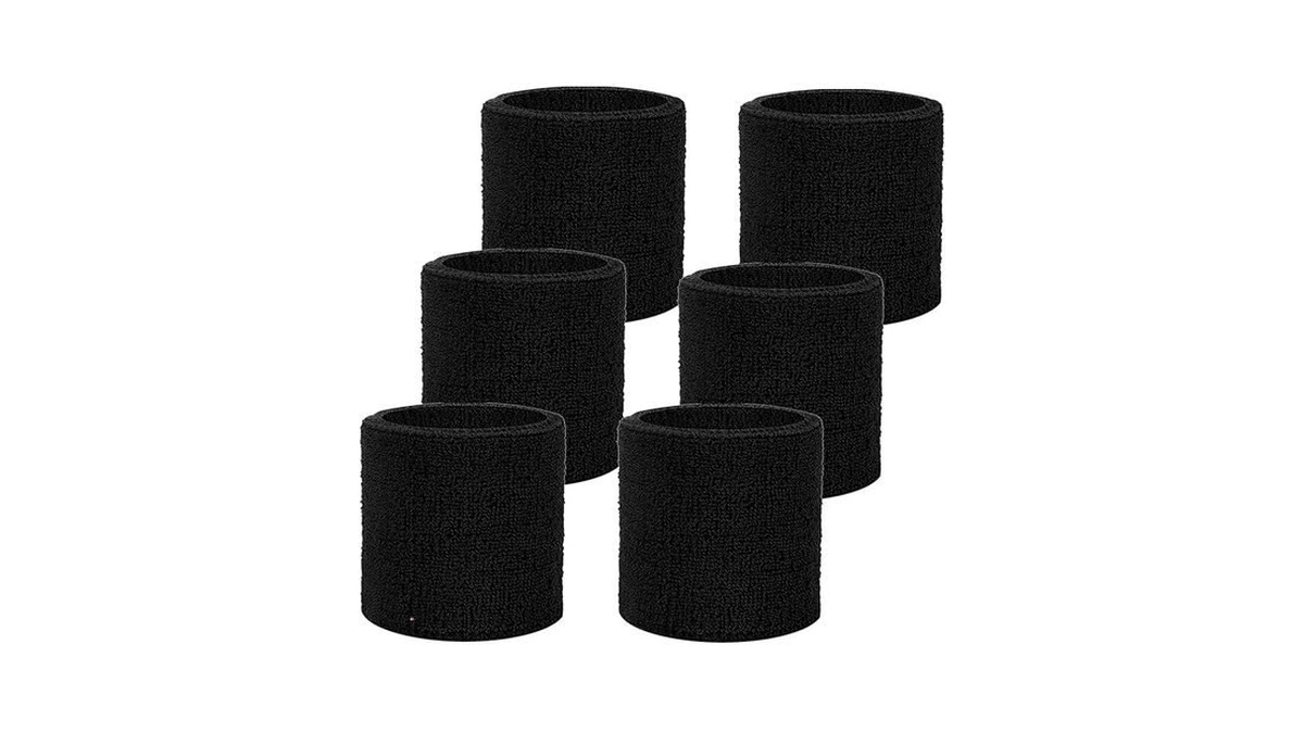 Fecawd 6 Pack Wristbands Sweatbands For Men & Women, Breathable