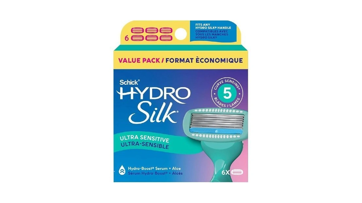 Schick Hydro Silk Sensitive Razor Blade Refills, 6 Count |