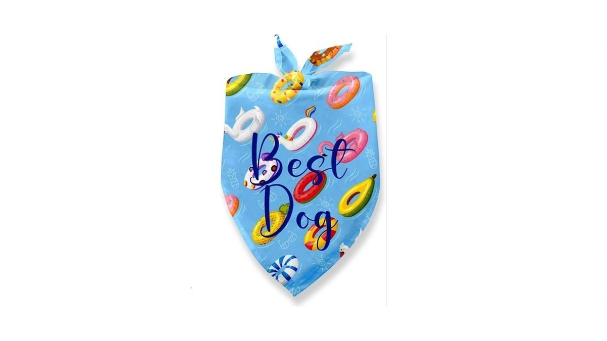 Best Dog Summer Dog Bandanas Summer Swimming Ring Pet Scarf