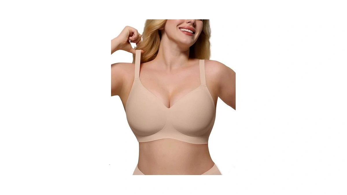 As Fairy Womens Soft Comfortable No Underwire Bras V Neck
