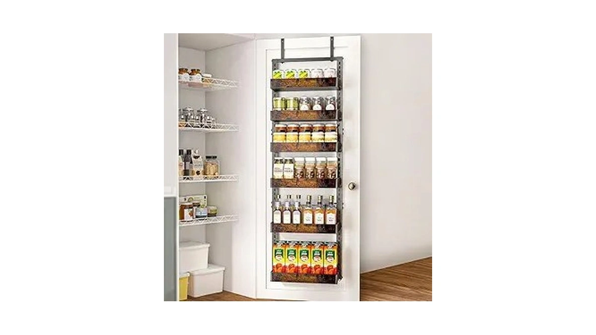 Bukfen 6-tier Over The Door Pantry Organizer, 2-in-1 Door Hanging