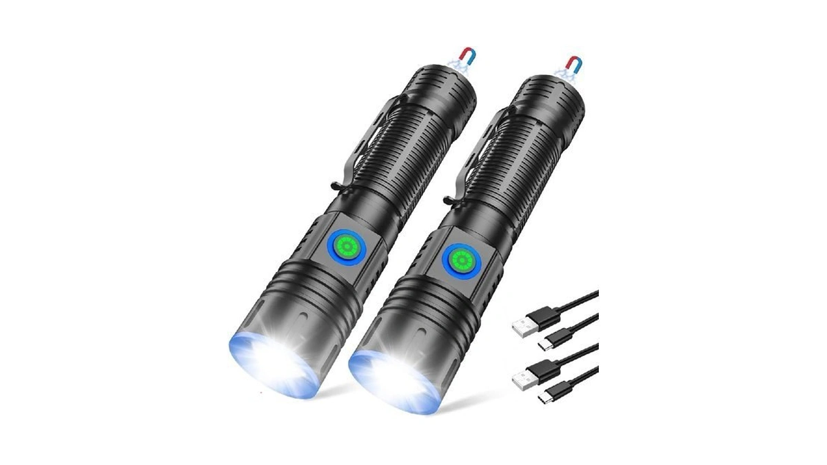 Wssbond Rechargeable Flashlights High Lumens, Super Bright Led Tactical Torch,