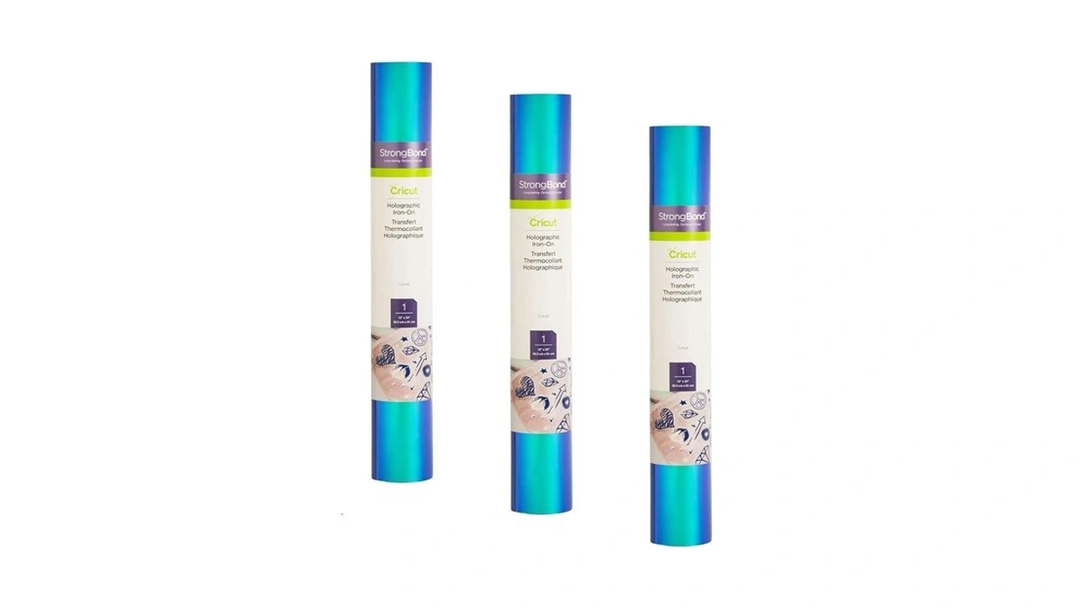 Cricut Holographic Iron On, Cobalt - 3-pack Of 2ft Rolls