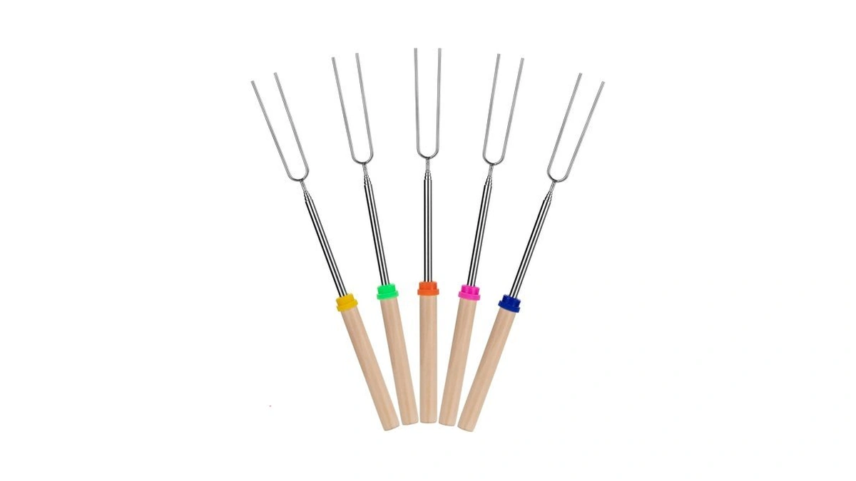 Unco- Extendable Stainless Steel Roasting Sticks, 5 Pack, 32" -