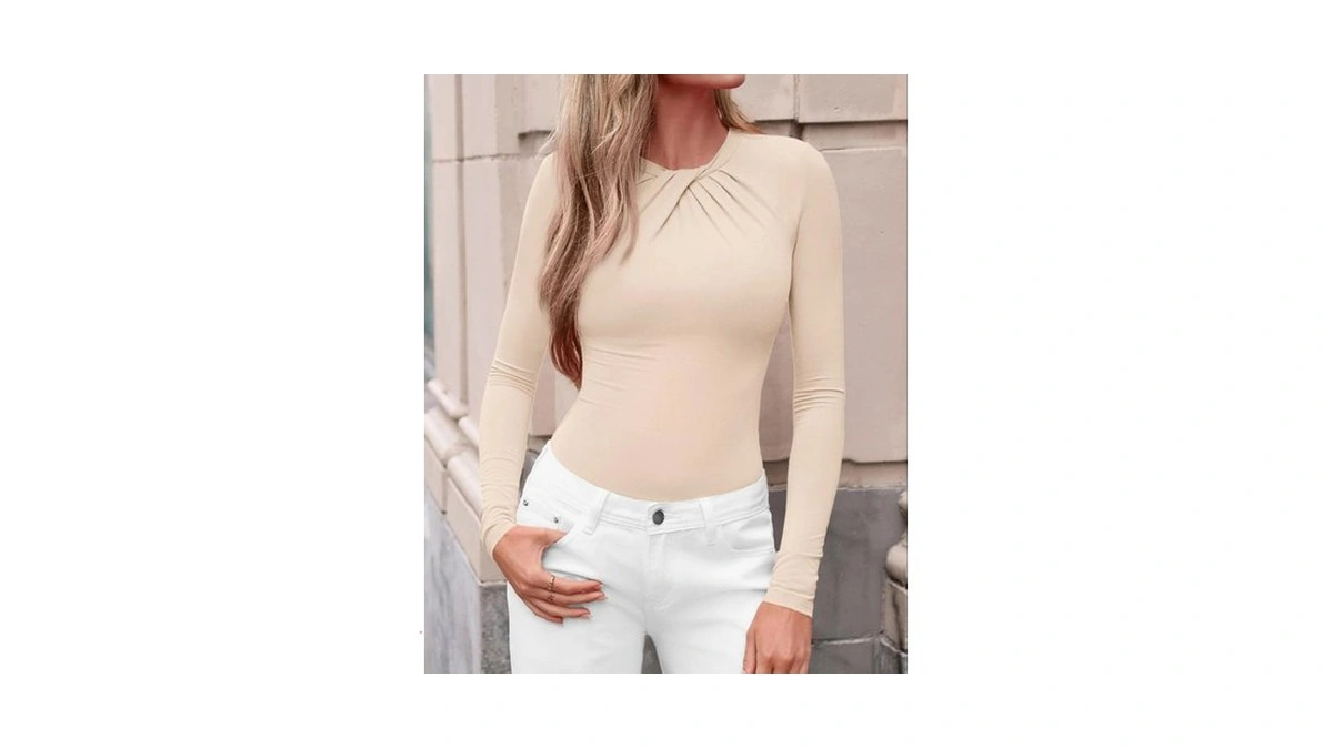Kirundo Long Sleeve Tops For Women Business Casual Outfits Slim