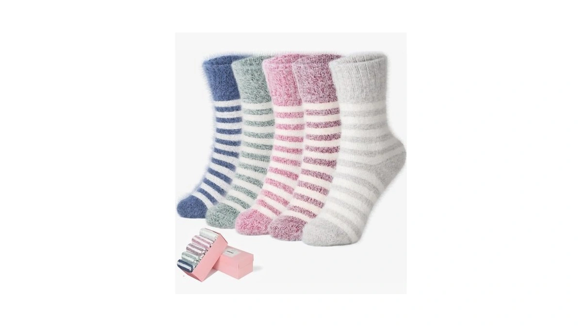 Iceivy Womens Fuzzy Socks Thick Soft Warm Winter Fluffy Cozy