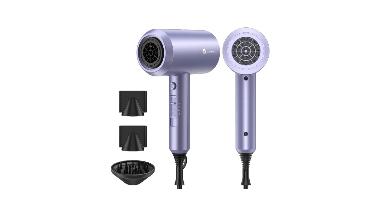 Slopehill Professional Ionic Hair Dryer, Powerful 1800w Fast Drying Low