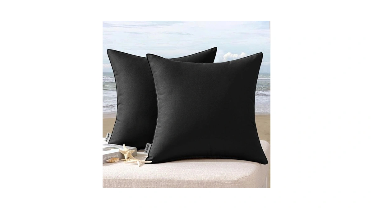 Miulee Pack Of 2 Decorative Outdoor Waterproof Pillow Covers Square