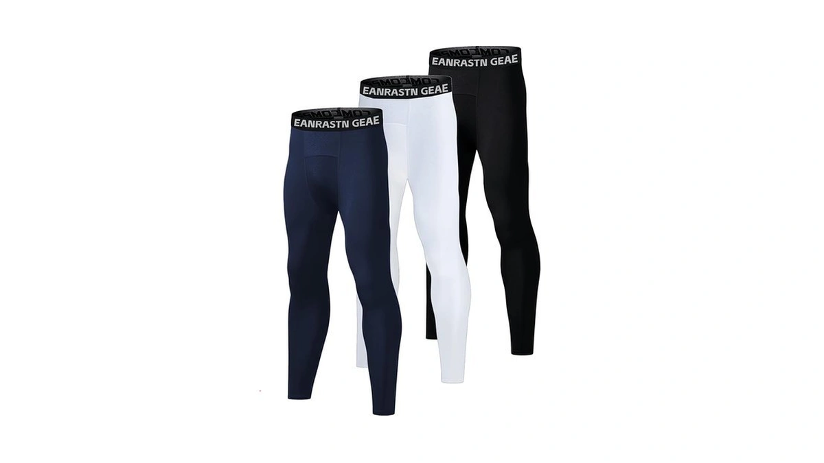Ayeszeq 3 Pack Boys' Youth Compression Leggings Pants Tights Athletic