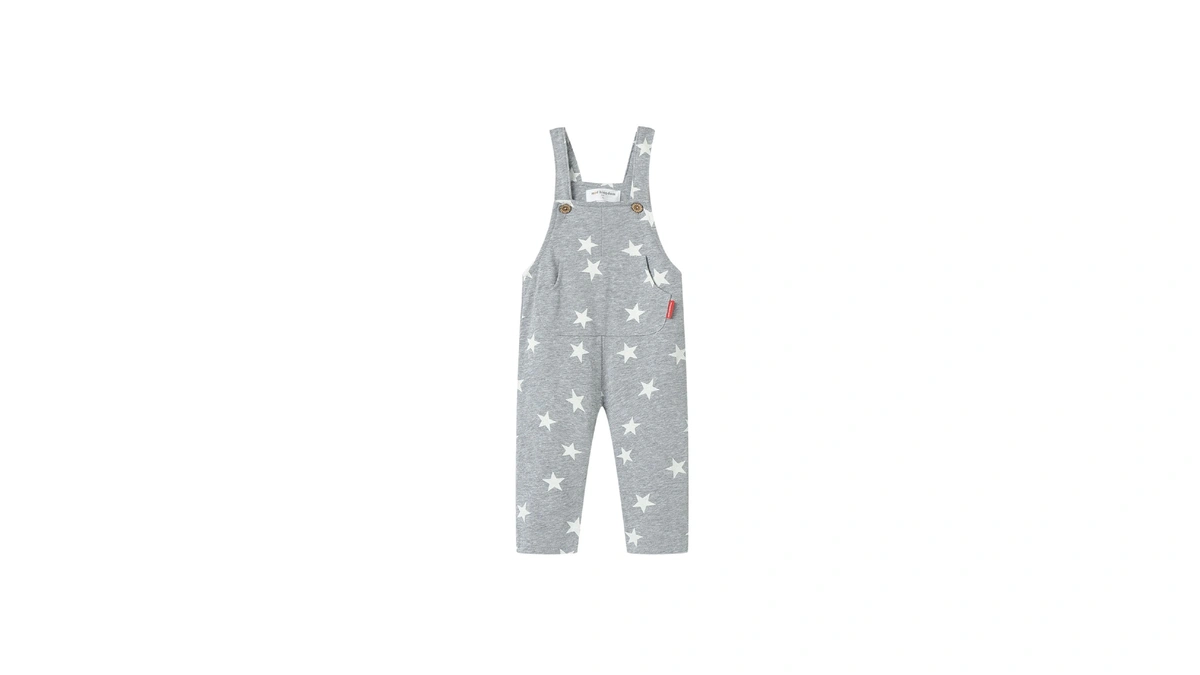 Mud Kingdom Baby Boys Overalls Cute Star 12-18 Months Gray