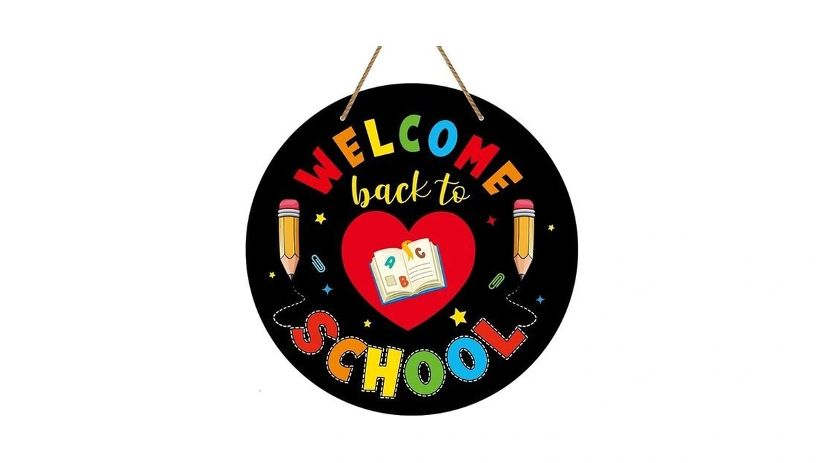 Waahome Welcome Sign For Classroom Door Decorations 11.3" Welcome Back