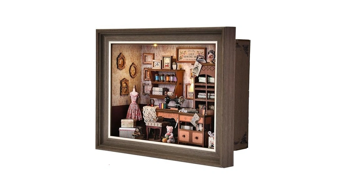 Book Nook Kit - 3d Wooden Puzzle With Led Switch