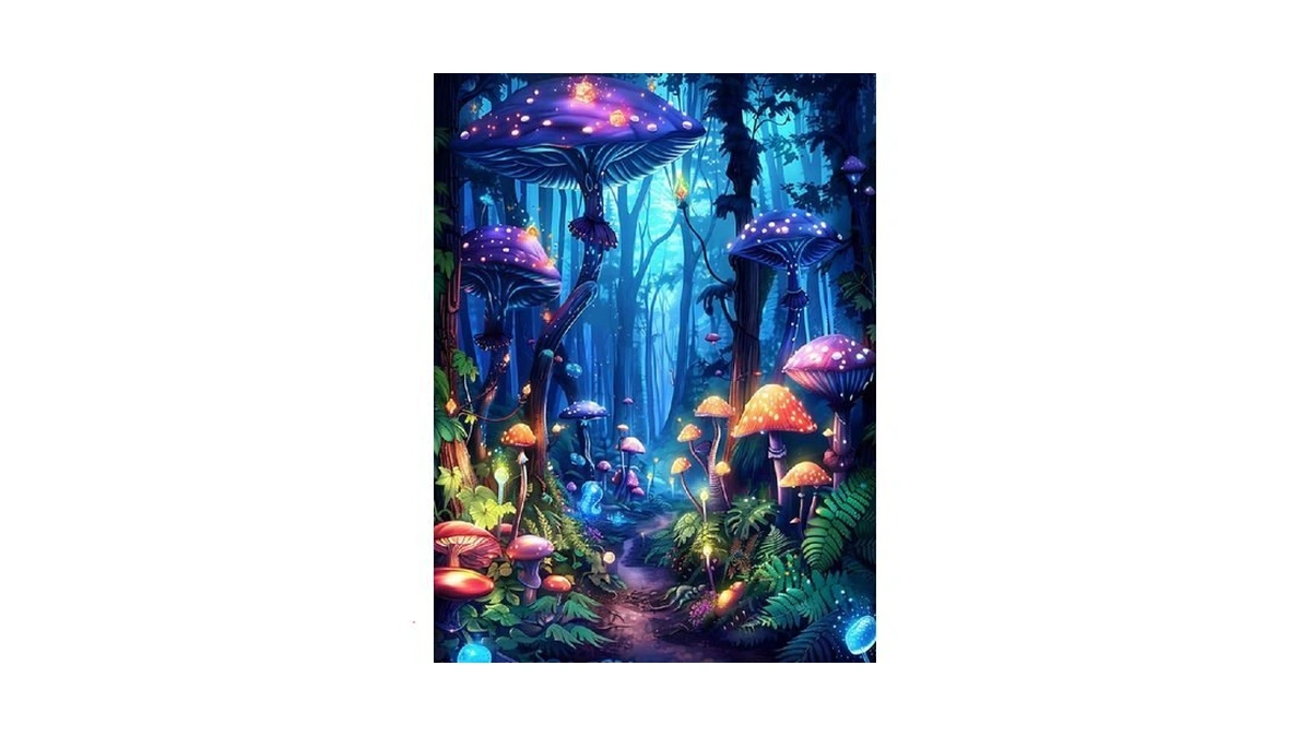 Arttoplus Enchanted Mushroom Diamond Art Kits For Adults- Mushroom Forest