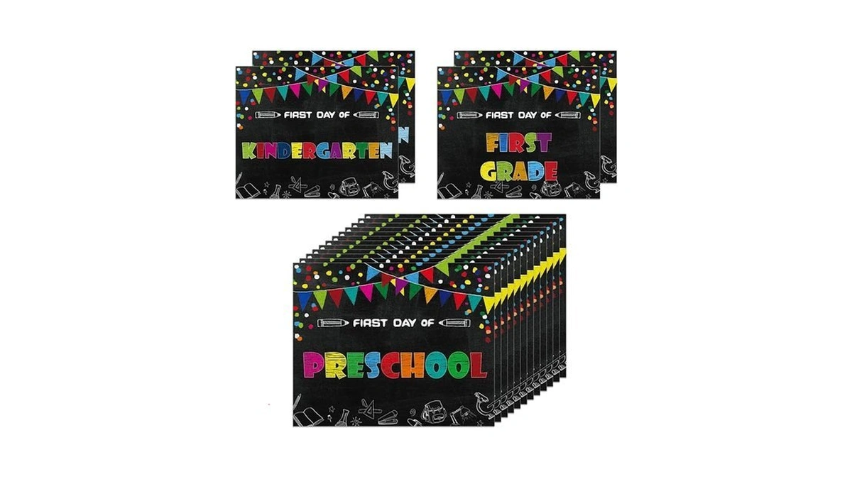 Waahome First Day Of School Chalkboard Sign - 8''x10'' First