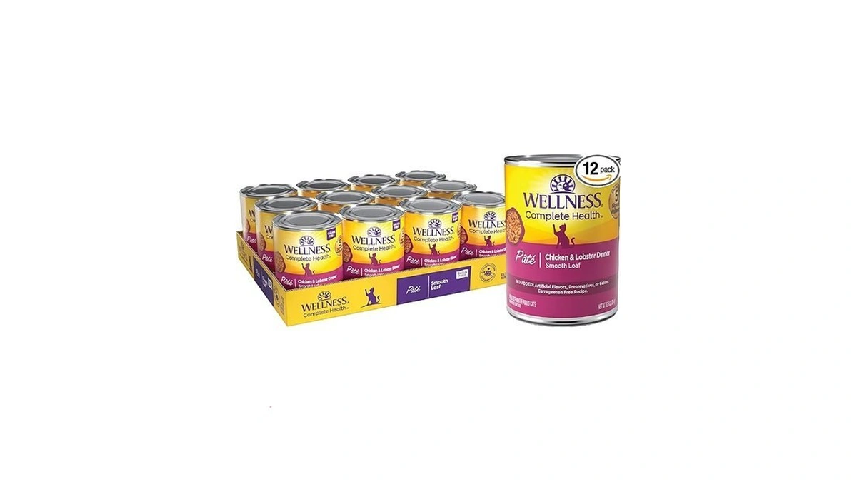 Wellness Complete Health Pate Adult Canned Wet Cat Food, Natural,