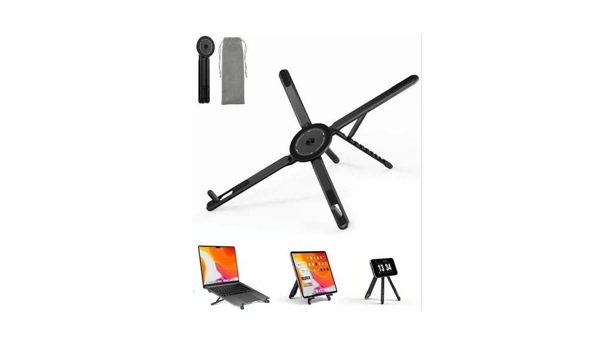 Viozon Portable Laptop Stand For Desk, Foldable Adjustable Computer Riser