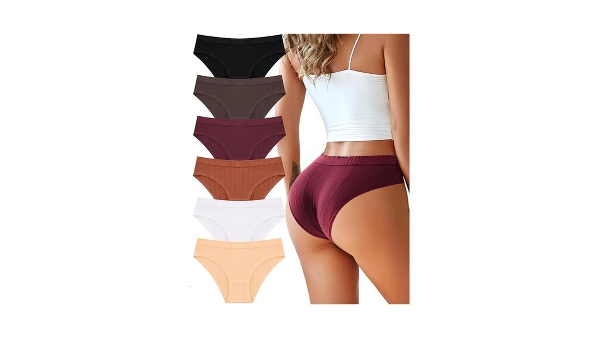 Cotton Underwear Sexy Cheeky Bikini Panties Women Breathable Ribbed Hipster