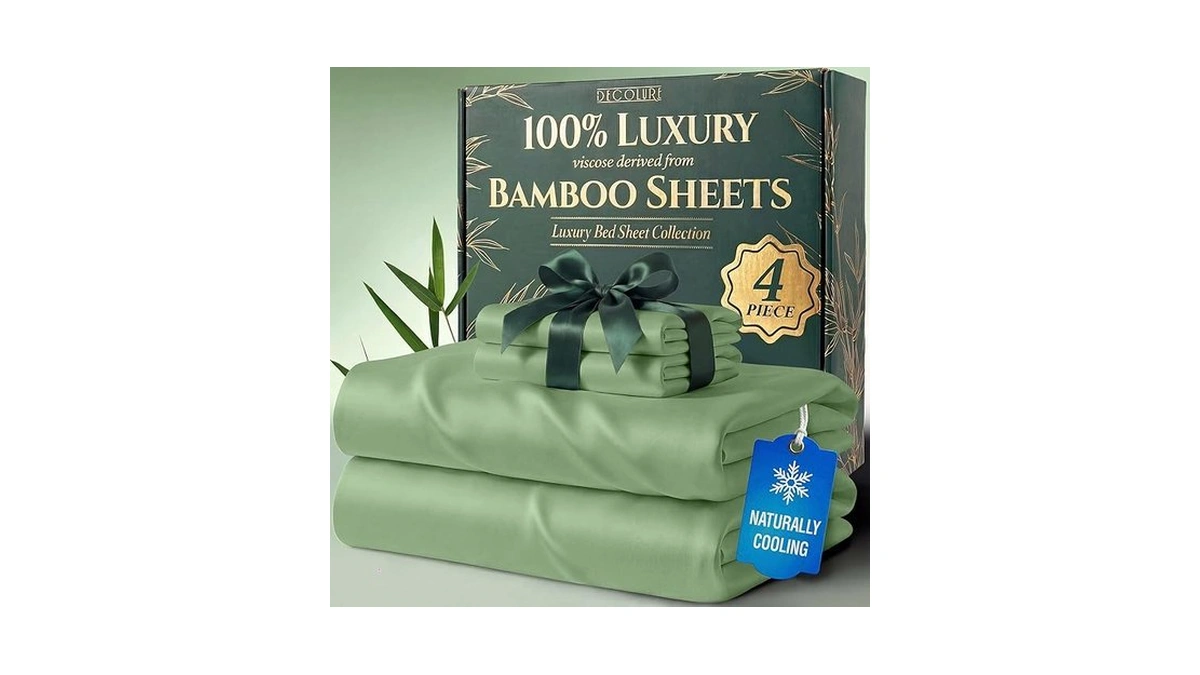 Decolure 100% Viscose Derived From Bamboo Sheets Twin Size -