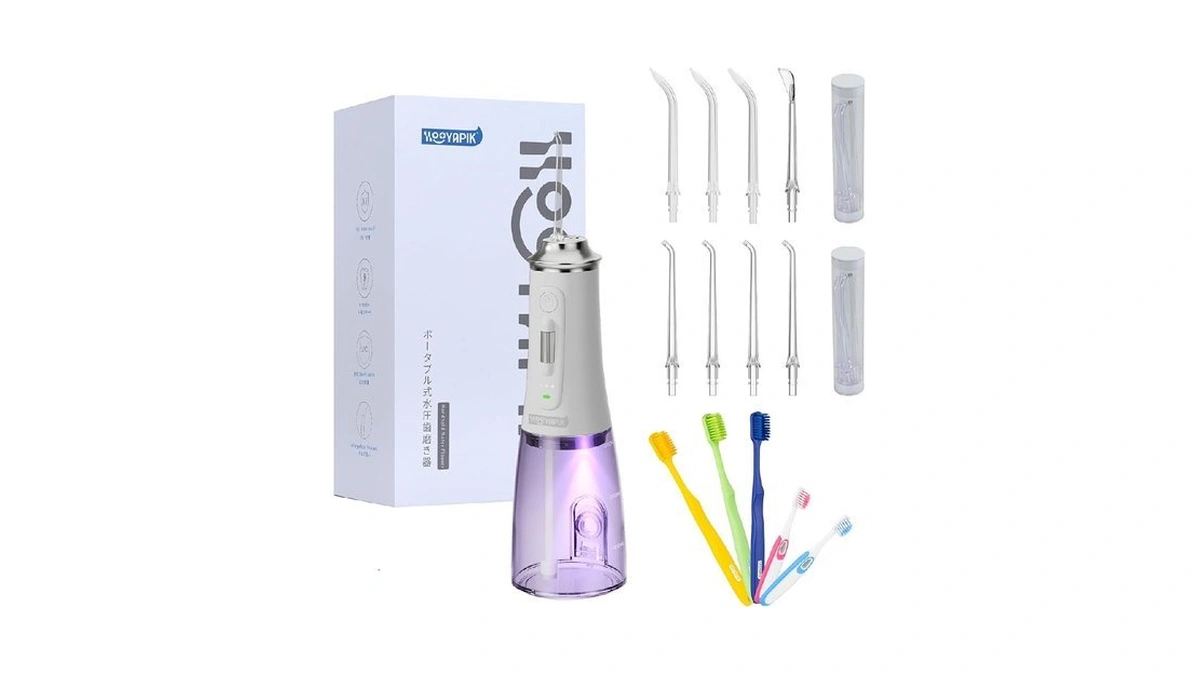 Hooyapik 300ml Long-lasting Water Flosser Adjustable Pressure Settings Oral Irrigator