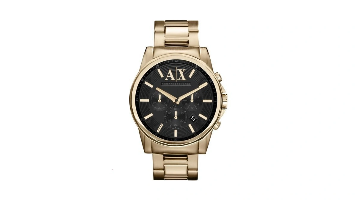 Armani Exchange A|x Chronograph Gold-tone Stainless Steel Watch For Men