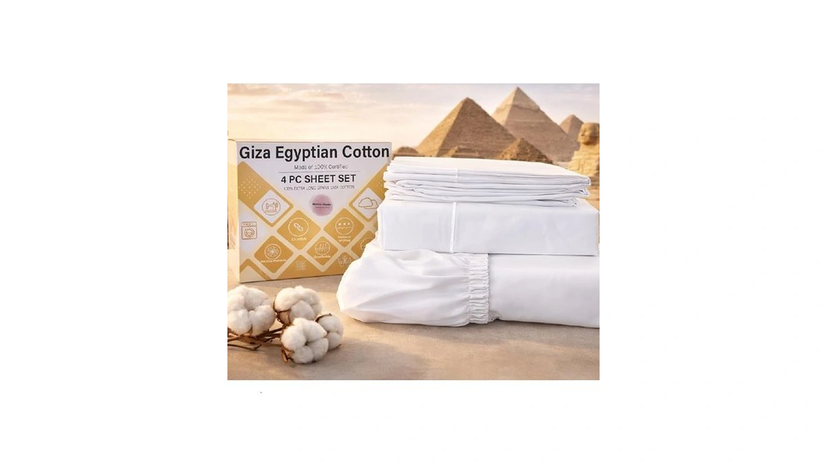 Mygiza Sheets 4 Pcs Twin Sheet Set, 100% Certified Giza