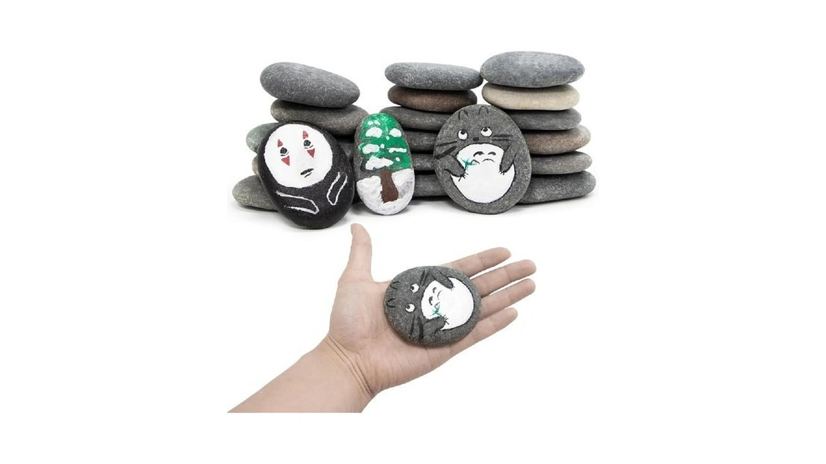 Markdang Rocks For Painting 20 Pcs 2.2-3.2” River Rocks For