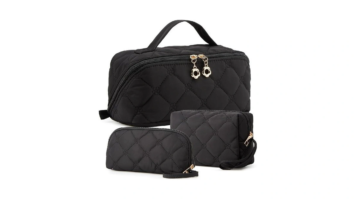 Ytl Travel Makeup Bag, Puffer Cosmetic Bag For Women, Waterproof