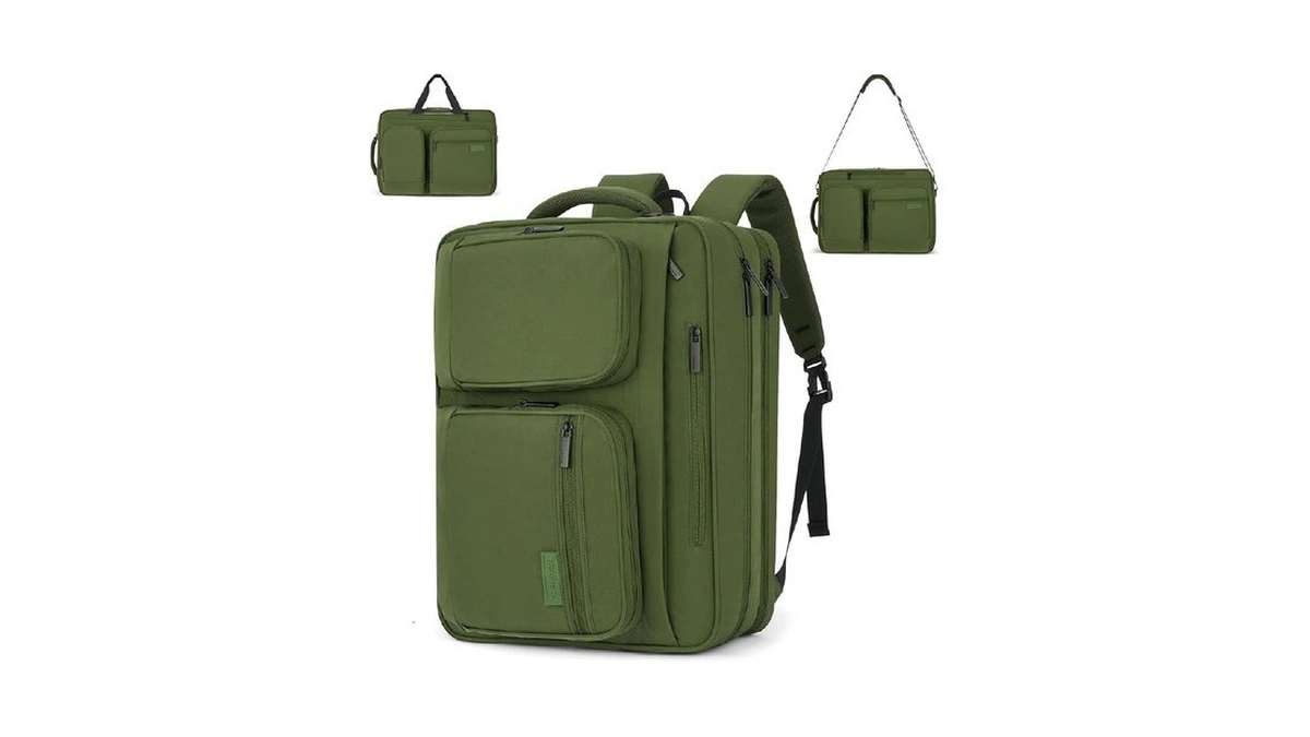 Hanke Convertible Laptop Bag, 3 In 1 Briefcase Backpack For