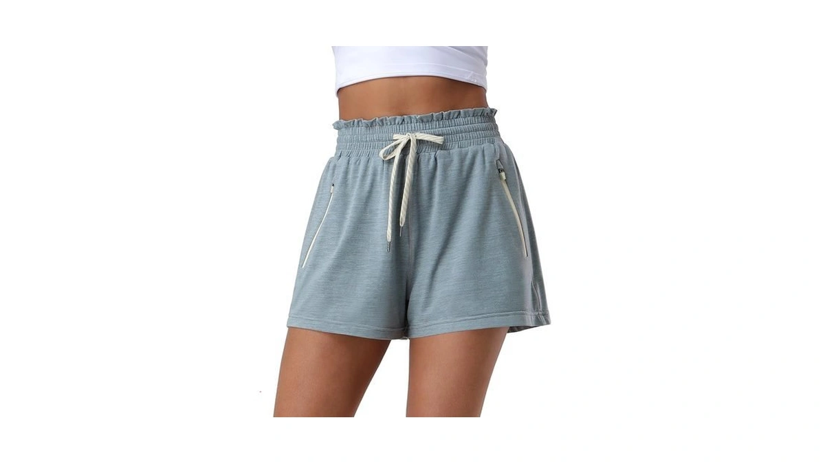 Pioneer Camp Women's Yoga Sweatshorts, High Waist 2 Zipper Pockets,