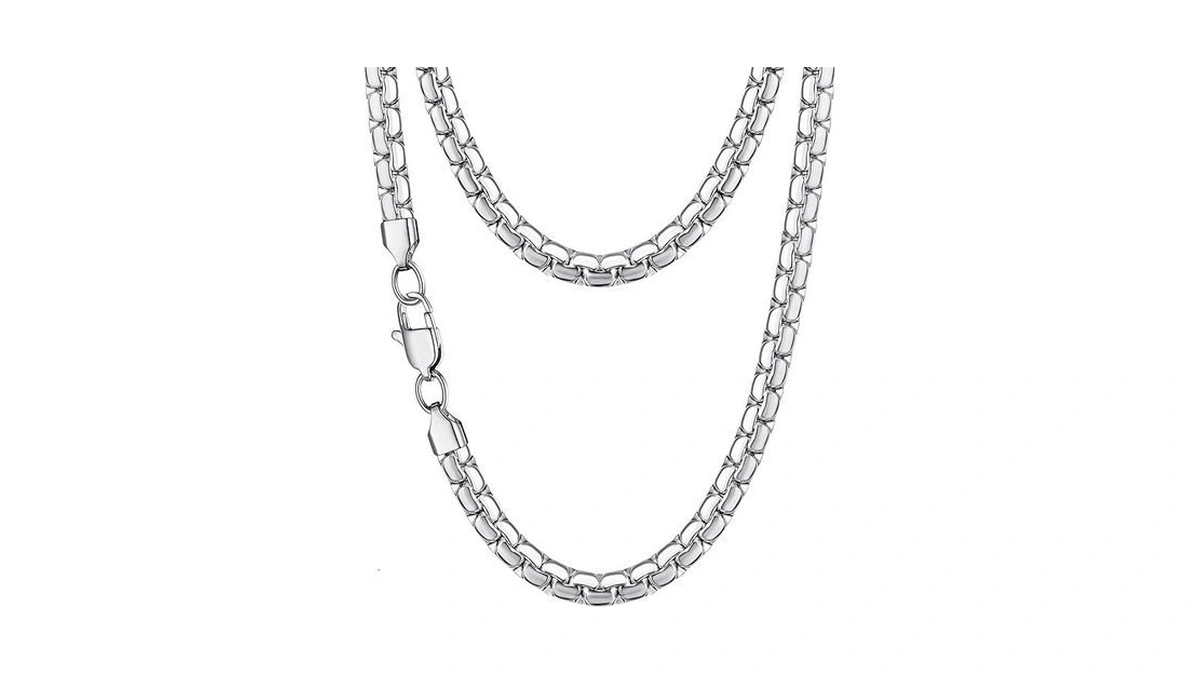 Jewlpire Silver Chain Necklace For Men, 4mm Silver Chain For