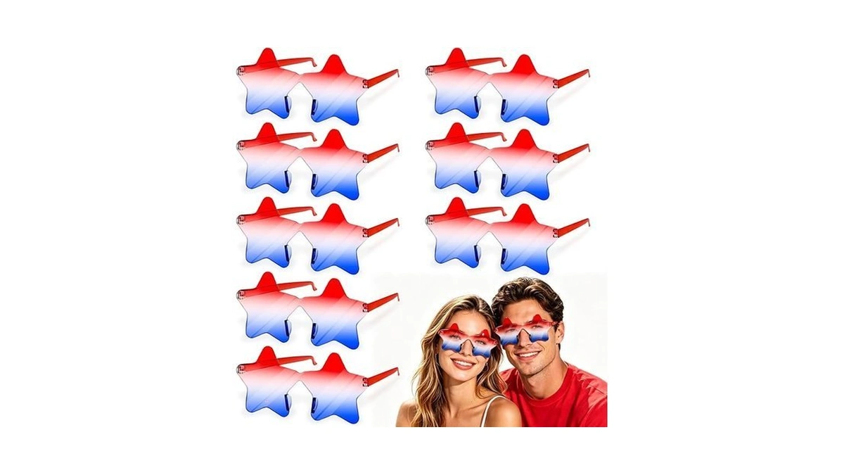 12 Pairs 4th Of July Accessories 250 Anniversary Red White