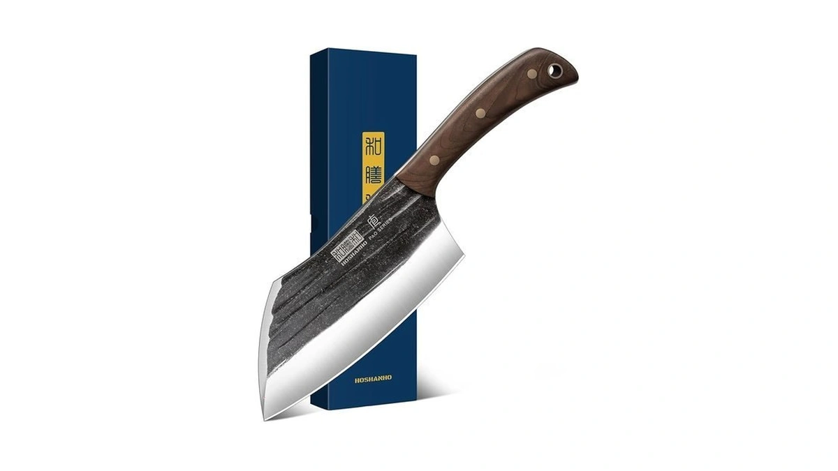 Hoshanho 6 Inch Cleaver Knife, Hand Forged Vegetable Meat Cleaver,