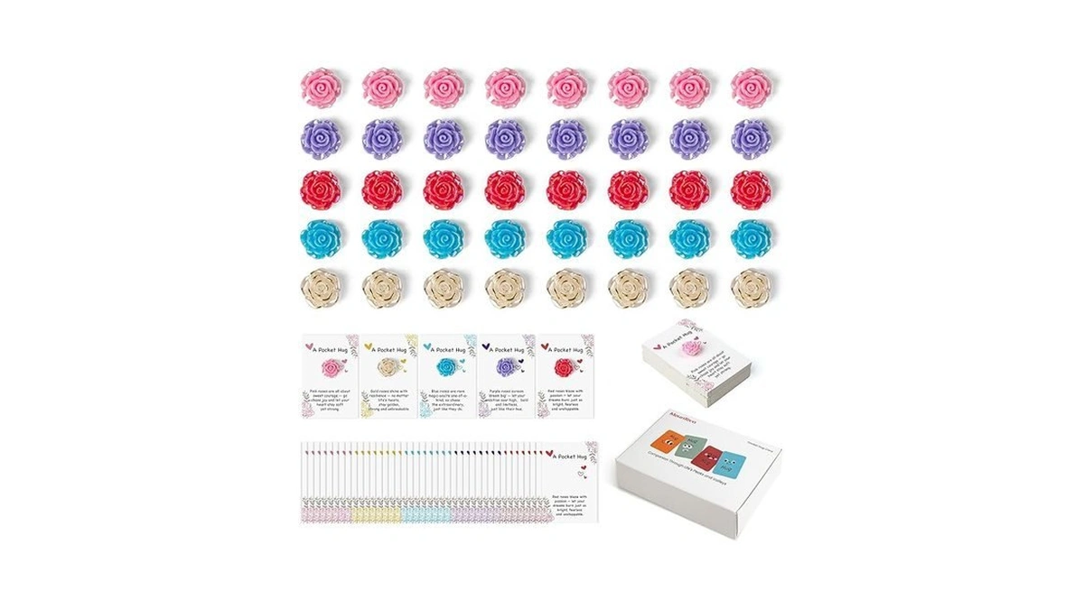 Mountova 40 Sets Pocket Hug Bulk With Mini Flower, Pocket