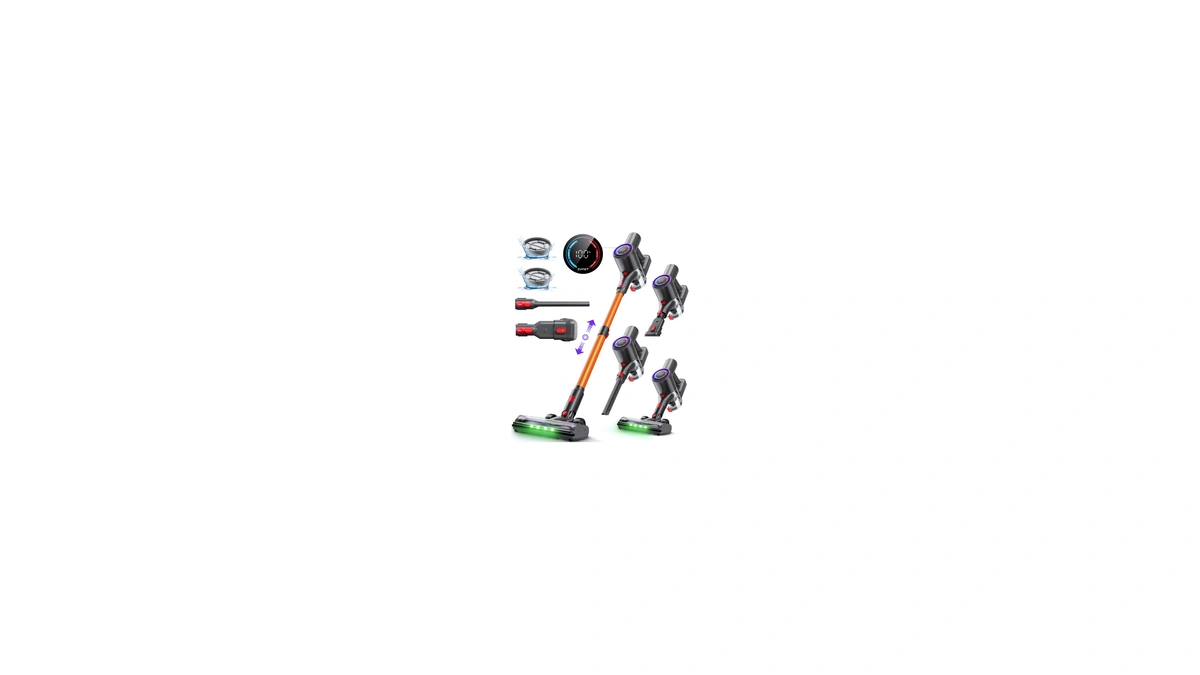 Zynet Cordless Vacuum Cleaner, 500w/45kpa/40mins Lightweight Stick Vacuum For Home,