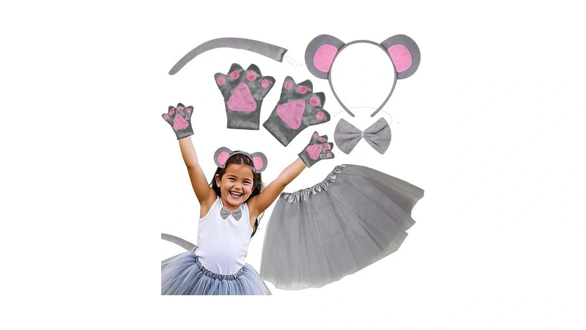 Kirei Sui Kids Animal Costume Mouse Tutu And Ear Headband