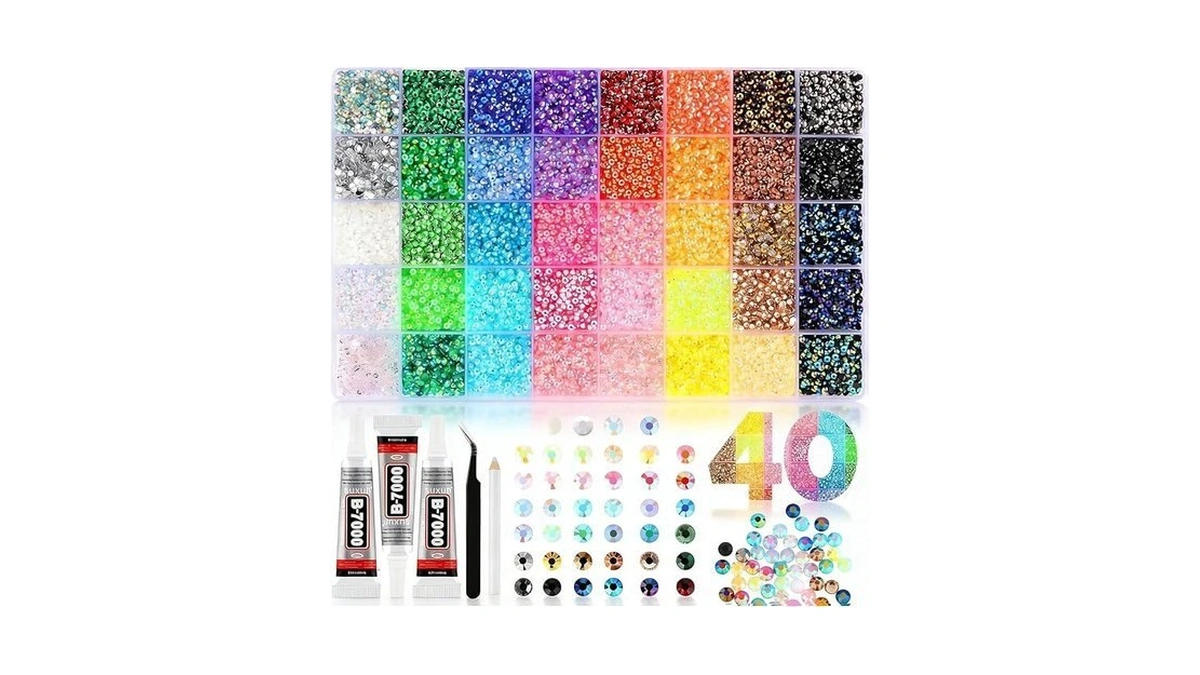 40 Color Resin Jelly Rhinestones For Bedazzling, 3mm Flatback Gems