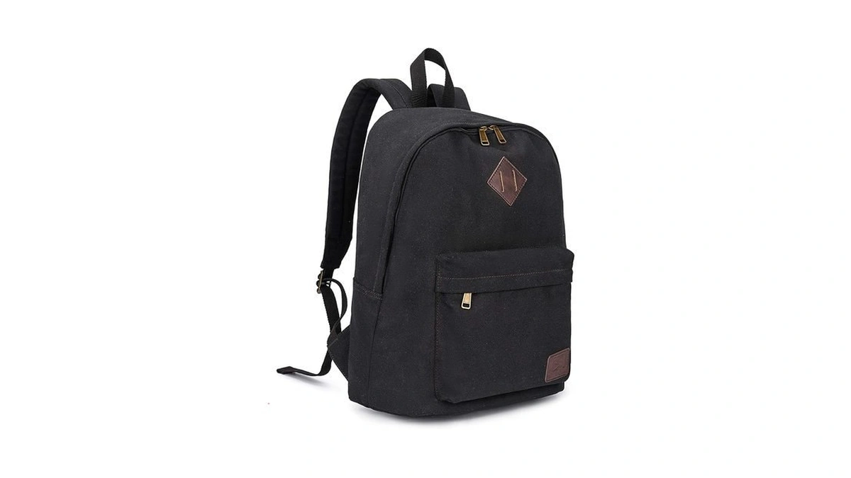Seemeroad Canvas Laptop Backpack Durable Rucksack Travel Notebook Bag School