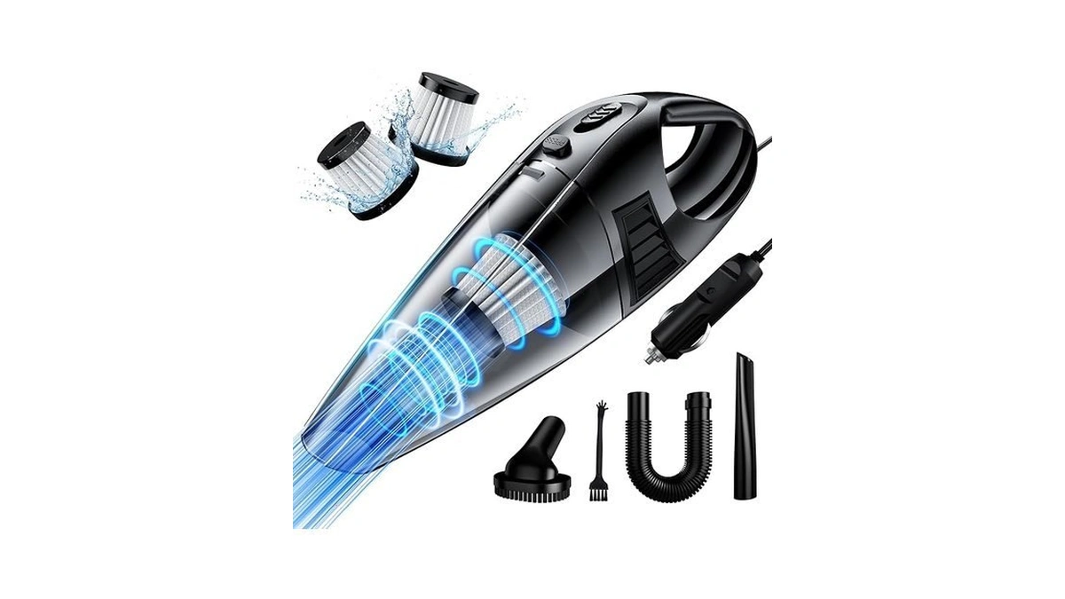 Handheld Car Vacuum Cleaner With 8000pa Powerful Suction, Portable Car