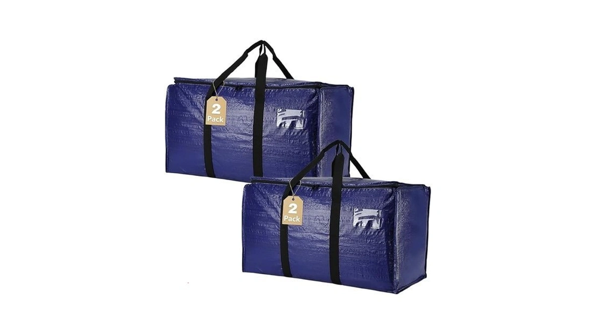 Cryster 2-pack Clear Moving Bags – Heavy Duty Storage Totes