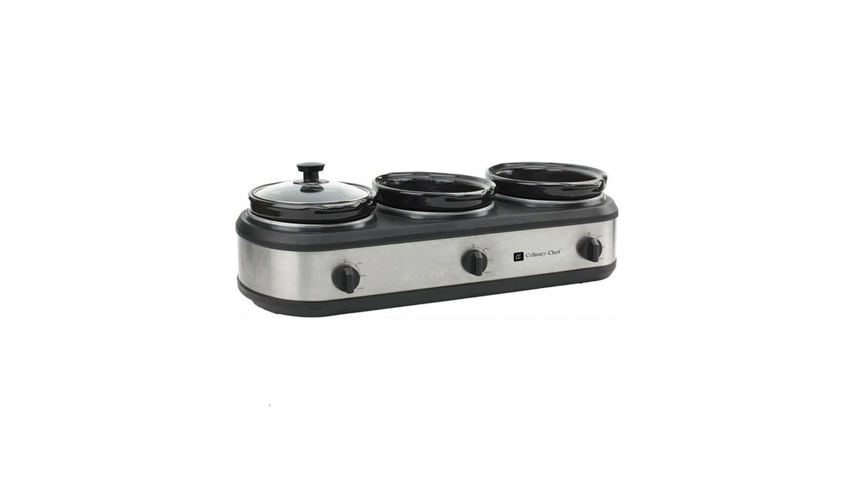 Culinary Chef, Triple Slow Cooker, Buffet Server 2.5qt X 3