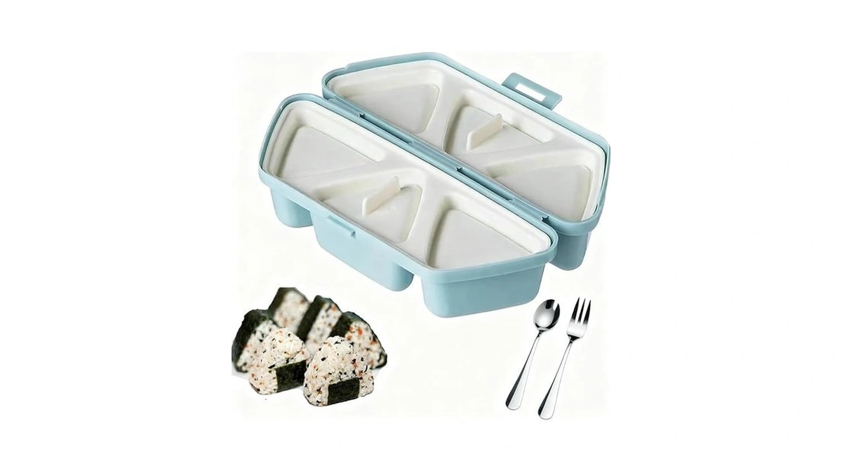 Dumfurc 6 In 1 Onigiri Mold Triangle Rice Ball Mold