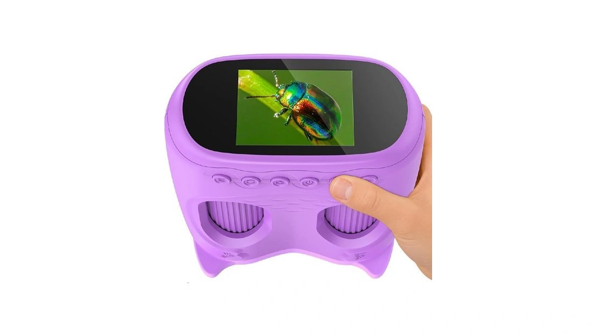Oaeblle 2-in-1 Kids Microscope And Telescope, 1000x Handheld Digital Microscope