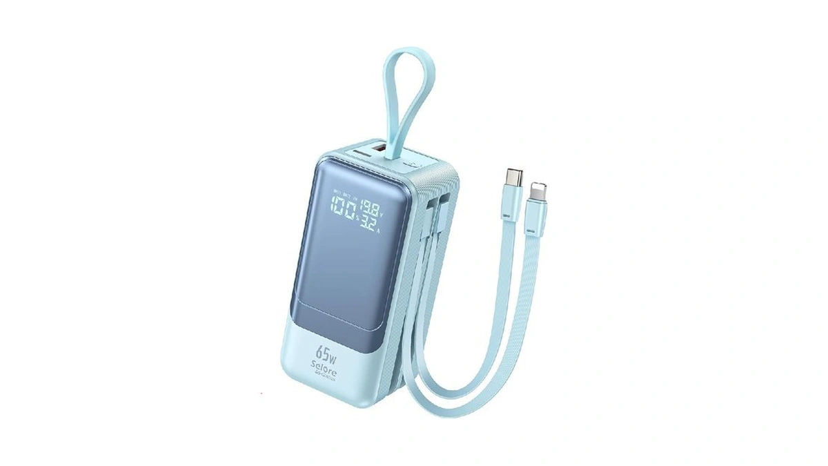 Fast Charging Power Bank 18400mah 65w Portable Laptop Charger, Led