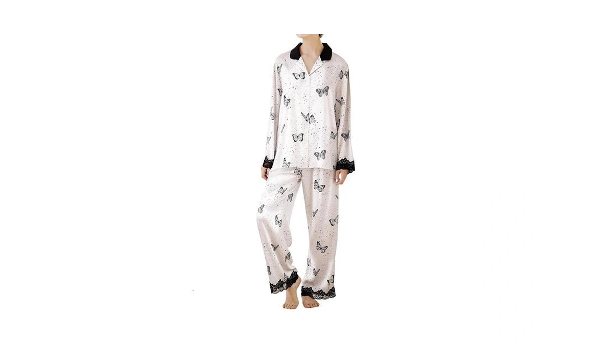 Onionyou Satin Pajama Set For Women 2 Piece Long Sleeve