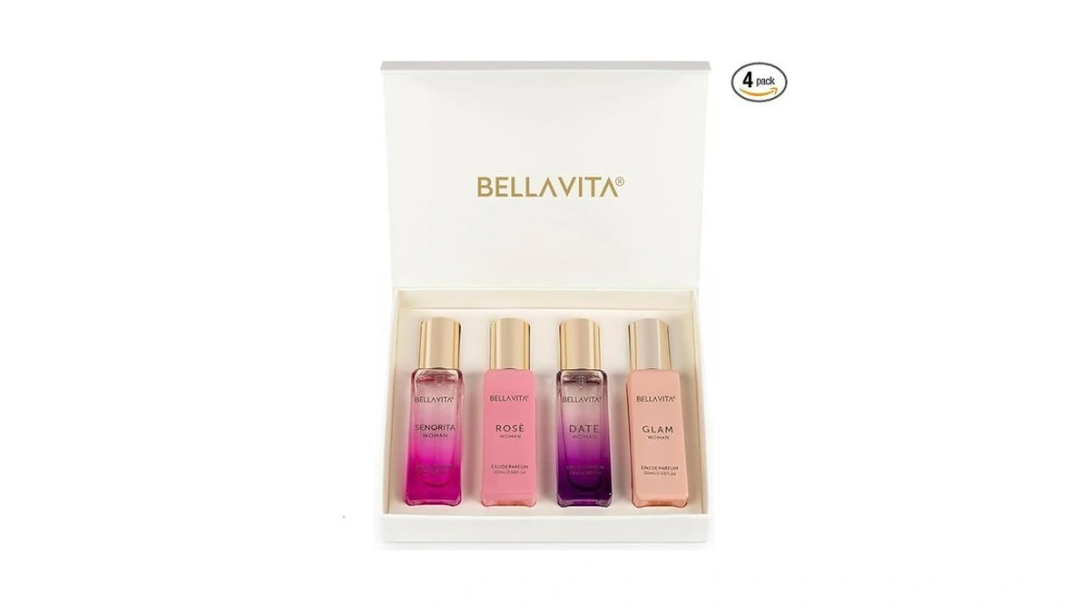 Bellavita Luxury Women's Perfume Gift Set With Rose, Senorita, Date,