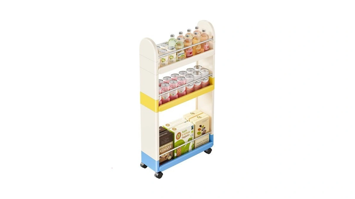 Miali 3 Tier Slim Storage Cart With Wheels, 1 Pcs